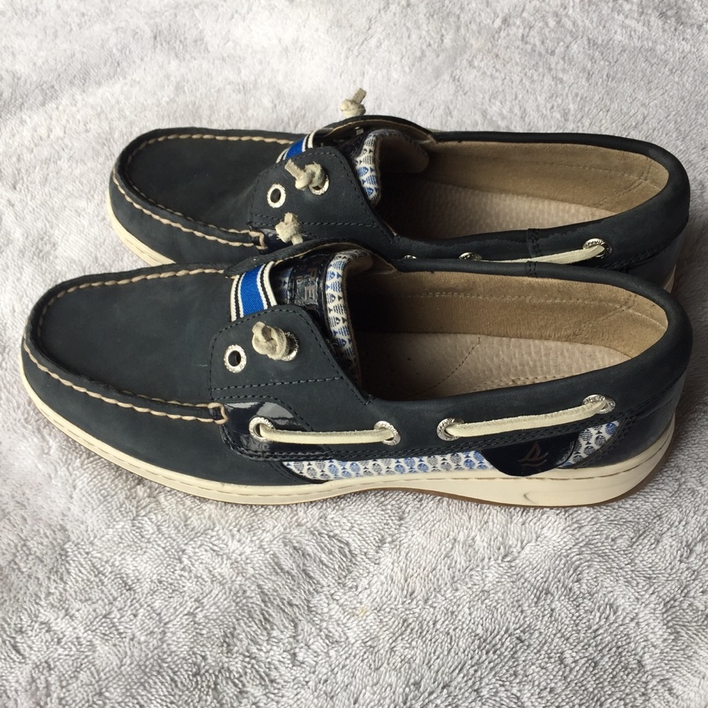 Sperry Top-Sider Navy Blue Rainbowfish Boat Shoe.